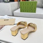 Gucci Nojum Women's Slide Sandal Metallic Gold ‎817257 B8B00 8024 - Image 6