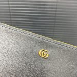 Gucci Gg Leather Pouch Clutch Bag Black 29Cm - Image 8