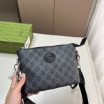 Gucci Messenger Bag With Interlocking G Black 29Cm 723306 92THN 1000 - Image 3