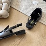 Chanel Interlocking Cc Logo Slingback Flats Black - Image 4