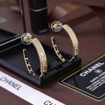 Chanel Earrings Black Gold - Image 3