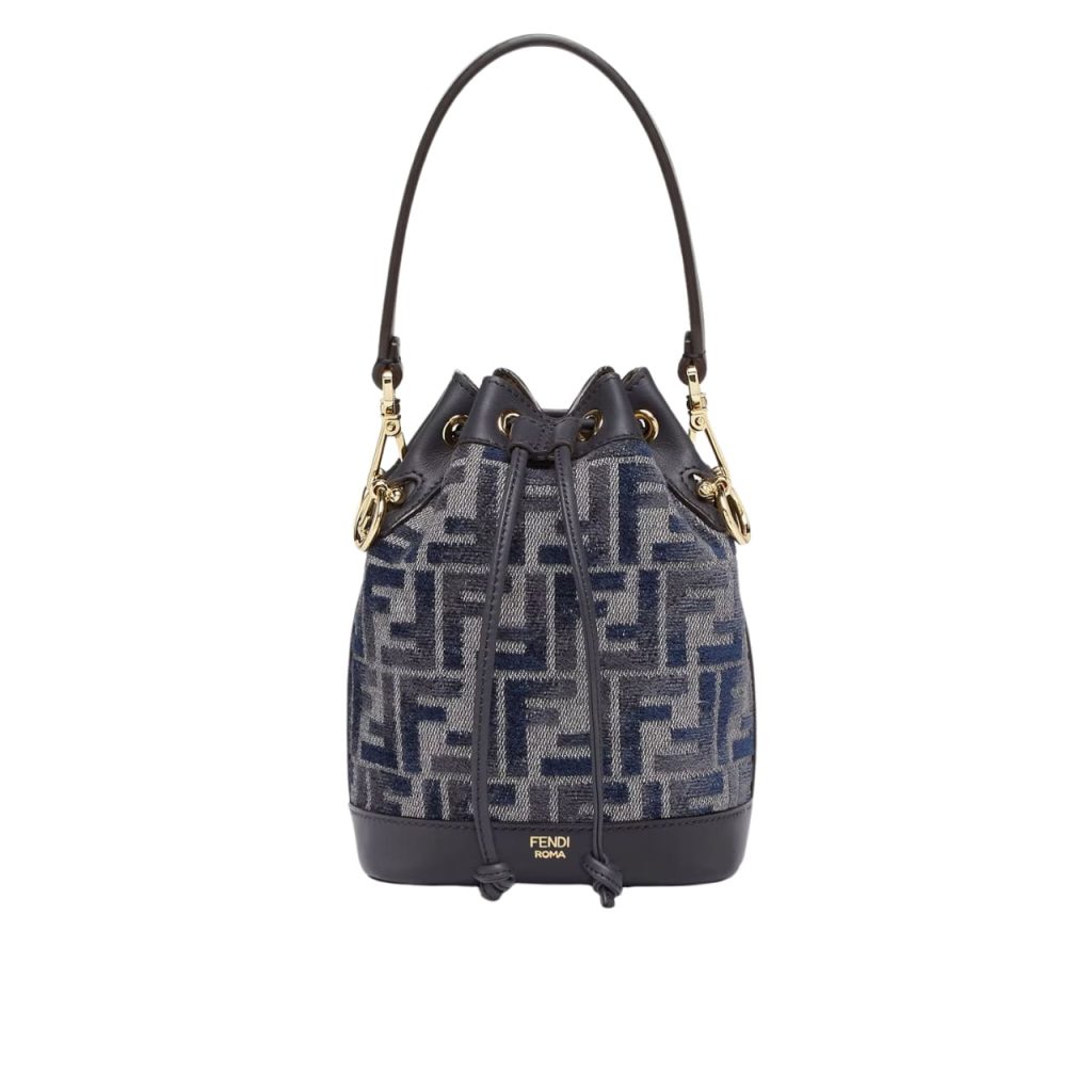 Fendi Mon Tresor Ff Chenille Mini Bag Dark Blue 21Cm 8Bs093Asu0F1Pqk - Image 2