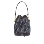 Fendi Mon Tresor Ff Chenille Mini Bag Dark Blue 21Cm 8Bs093Asu0F1Pqk