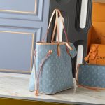 Louis Vuitton Neverfull Mm Bag Monogram Denim Blue 31Cm - Image 4