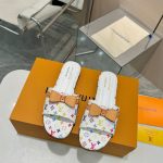 Louis Vuitton X Takashi Murakami 6am Flat Mule White 1agzuv - Image 3