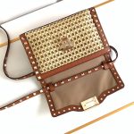 Valentino Garavani Rockstud Small Raffia Shoulder Bag Natural 22Cm - Image 6