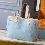 Louis Vuitton Neverfull Mm Bag Monogram Denim Blue 31Cm - Image 5