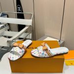 Louis Vuitton X Takashi Murakami 6am Flat Mule White 1agzuv - Image 4