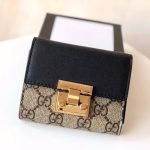 Gucci GG Supreme Padlock Wallet Black And Beige 11cm 779799 KLQIG 8575 - Image 3