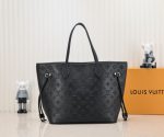 Louis Vuitton Neverfull MM Monogram Empreinte Leather Black 31cm - Image 3