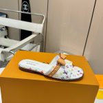 Louis Vuitton X Takashi Murakami 6am Flat Mule White 1agzuv - Image 5