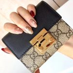Gucci GG Supreme Padlock Wallet Black And Beige 11cm 779799 KLQIG 8575 - Image 8