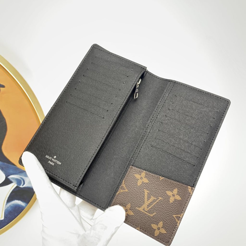 Louis Vuitton Brazza Wallet Monogram Macassar Brown 19Cm M69410 - Image 8