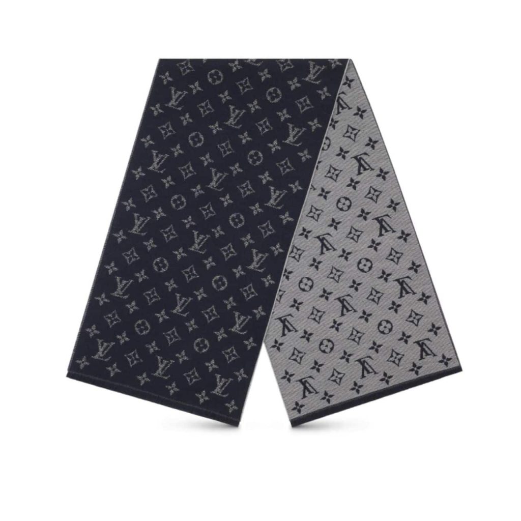 Louis Vuitton Cachecol Monogram Denim Scarf Dark Grey - Image 2