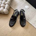 Chanel Interlocking Cc Logo Slingback Flats Black - Image 3