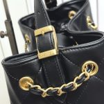 Chanel Shopping Bag Gold Tone Metal Black 33Cm AS5635 B20829 94305 - Image 8