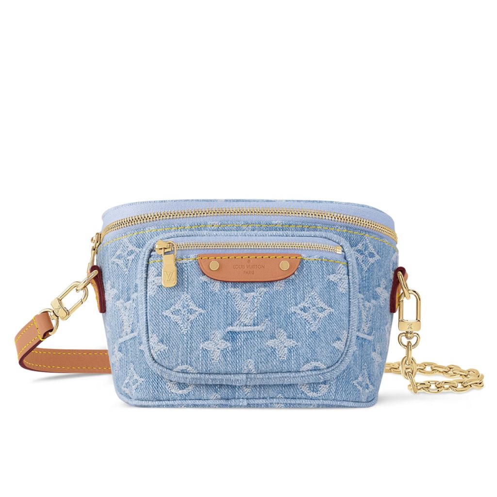 Louis Vuitton Mini Bumbag Monogram Canvas Sky Blue 17Cm M83353 - Image 2