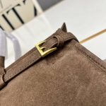 Prada Bonnie Large Suede Handbag Cacao Brown 38Cm 1Ba433 2C4S F0324 V Moo - Image 7