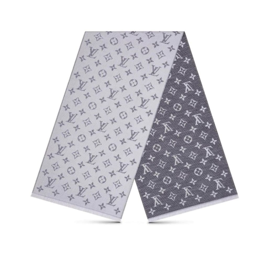 Louis Vuitton Cachecol Monogram Denim Scarf Light Grey - Image 2