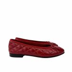 Chanel Ballerina Flat Shoes In Red - Image 7