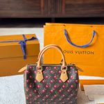 Louis Vuitton X Takashi Murakami Monogram Cerise Speedy 25 Gold Hardware Brown 25cm - Image 4