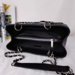 Chanel Grand Shopping Tote Bag Black Caviar Silver Tone Chain 34Cm - Image 8