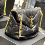 Saint Laurent Puffer Medium In Leather Gold Hardware Black 35cm 5774751EL071000 - Image 5