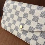 Louis Vuitton Félicie Pochette Damier Azur Canvas Pink 21cm N63106 - Image 4