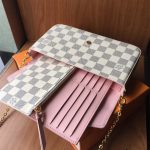 Louis Vuitton Félicie Pochette Damier Azur Canvas Pink 21cm N63106 - Image 5
