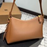 Prada Medium Aimee Zip Leather Shoulder Bag Brown 30cm - Image 6