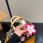 Louis Vuitton X Murakami Speedy Bandoulière 25 Cherry Blossom Monogram Coated Canvas Sakura Brown 25Cm M14174 - Image 5