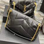 Saint Laurent Puffer Medium In Leather Gold Hardware Black 35cm 5774751EL071000 - Image 7