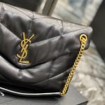 Saint Laurent Puffer Medium In Leather Gold Hardware Black 35cm 5774751EL071000 - Image 9