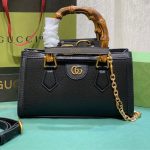 Gucci Diana Small Shoulder Bag Black Leather 25cm 735153 DJ24T 1092 - Image 3