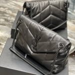 Saint Laurent Puffer Medium In Matte Leather Black 35cm 5774751EL081000 - Image 6