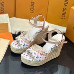 Louis Vuitton X Takashi Murakami Helios Wedge Sandal White 1agyx0 - Image 3