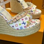 Louis Vuitton X Takashi Murakami Helios Wedge Sandal White 1agyx0 - Image 4