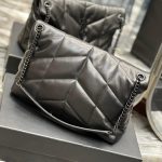 Saint Laurent Puffer Medium In Matte Leather Black 35cm 5774751EL081000 - Image 8