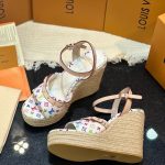 Louis Vuitton X Takashi Murakami Helios Wedge Sandal White 1agyx0 - Image 5