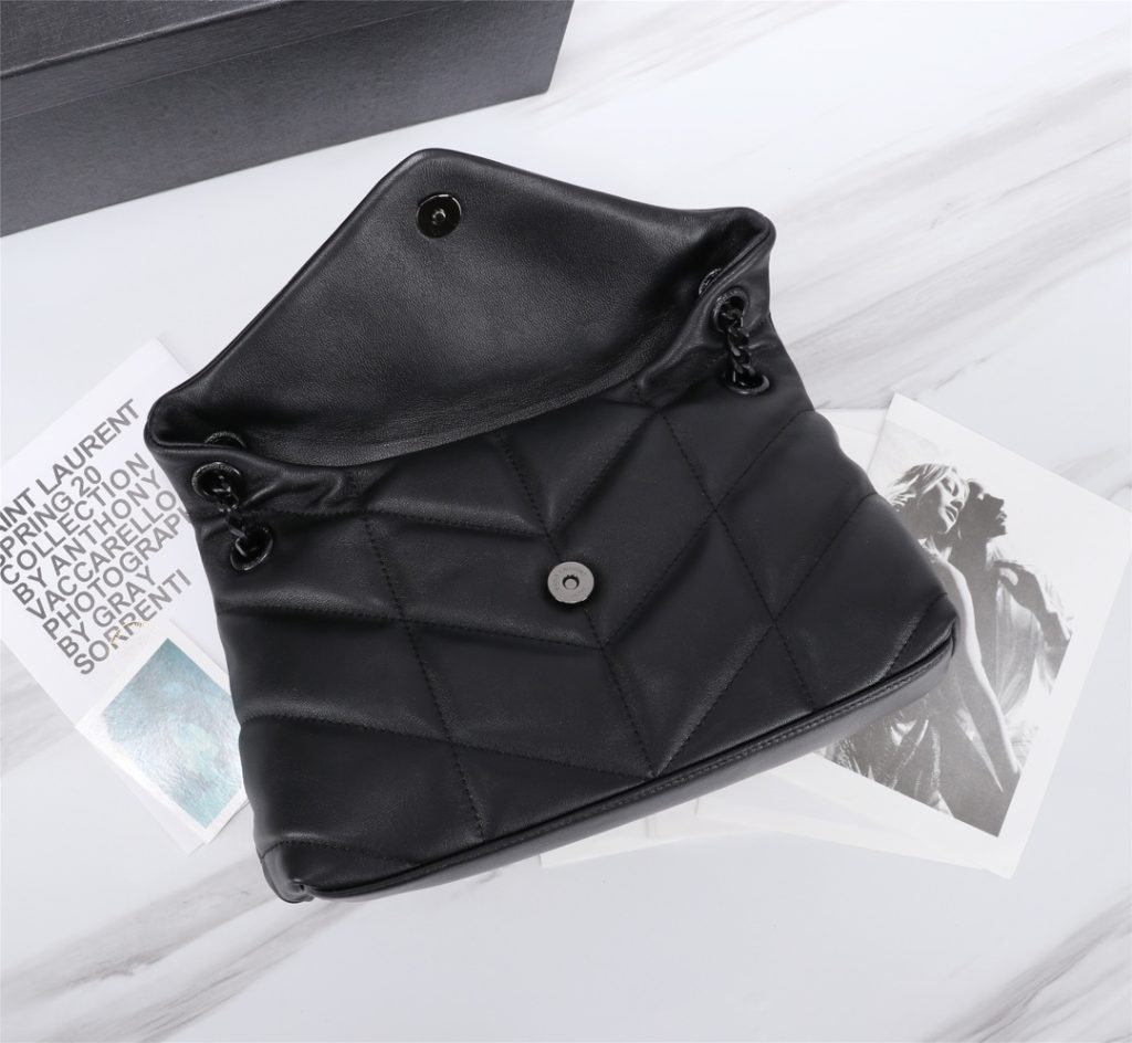 Saint Laurent Puffer Small Chain Bag In Quilted Black Noir 5774761El081000 - Image 6