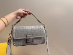 Fendi Baguette Silver Crystal Trim 25Cm - Image 6