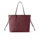 Louis Vuitton Neverfull MM Monogram Empreint Wine Red 31cm M25855
