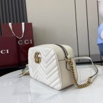 Gucci Gg Marmont Small Shoulder Bag ‎white 24cm 447632 Dtd1t 9022 - Image 5