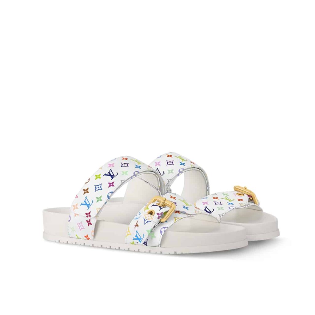 Louis Vuitton X Takashi Murakami Bom Dia Flat Comfort Mule White 1agxtv - Image 2