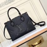 Louis Vuitton Onthego PM Monogram Empreinte Leather Tote Bag Black 25cm M45653 - Image 3