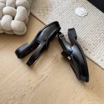 Chanel Interlocking Cc Logo Slingback Flats Black - Image 8