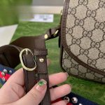 Gucci Ophidia Small Shoulder Bag Beige And Dark Brown GG Supreme 23Cm ‎722117 FAAX3 9789 - Image 7