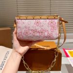 Louis Vuitton X Takashi Murakami Cherry Blossom Pochette Accessoires Bag Pink 20cm - Image 4