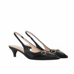 Gucci Horsebit Slingback Pump Black 782407 AAEGJ 1000 - Image 7