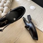 Chanel Interlocking Cc Logo Slingback Flats Black - Image 7